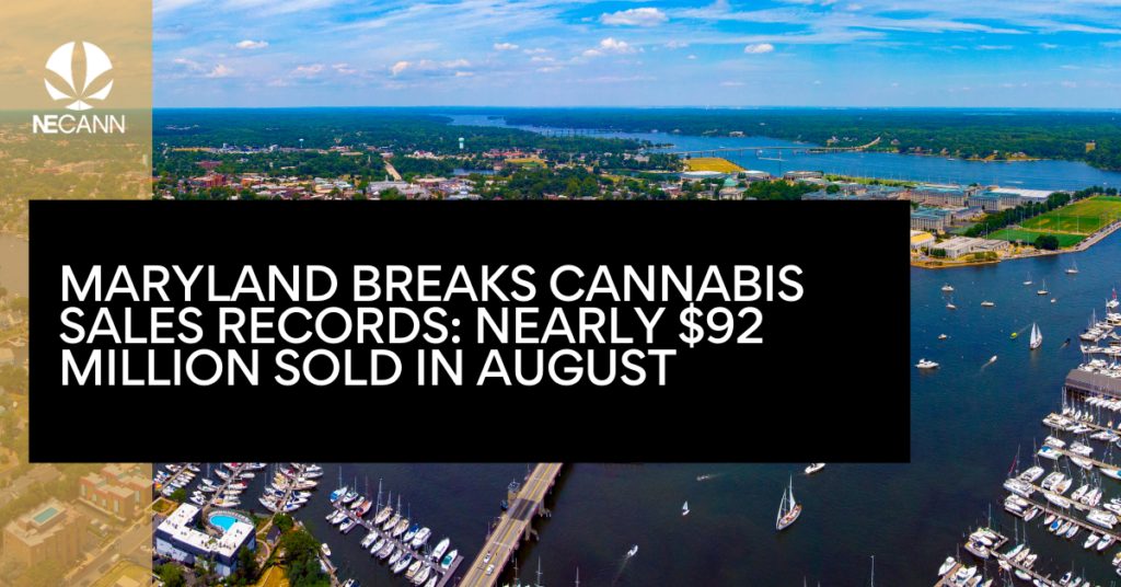 Maryland Breaks Cannabis Sales Records Nearly $92 Million Sold in August