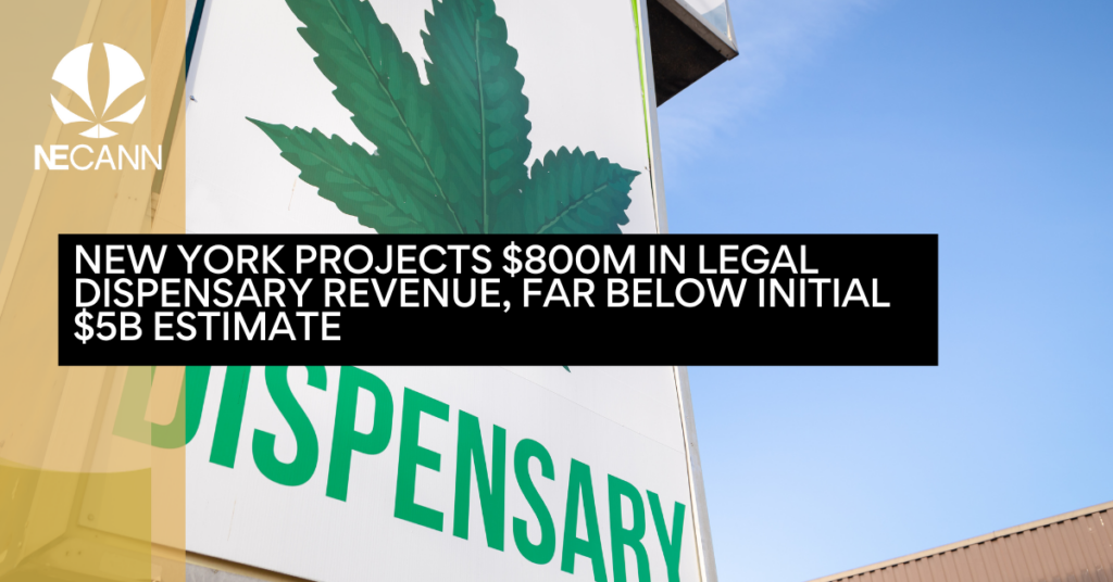 New York Projects $800M in Legal Dispensary Revenue, Far Below Initial $5B Estimate